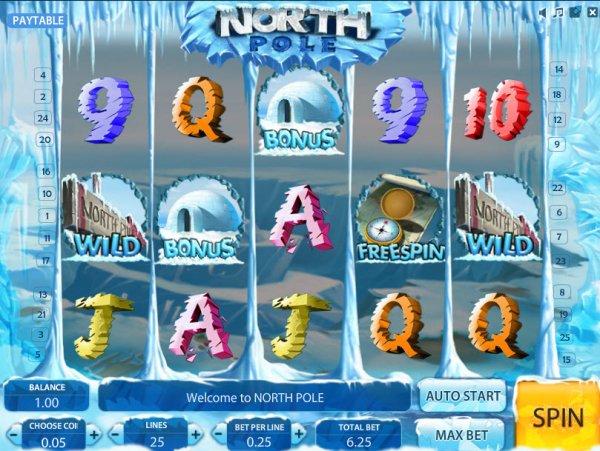 North Pole Slot Game Reels