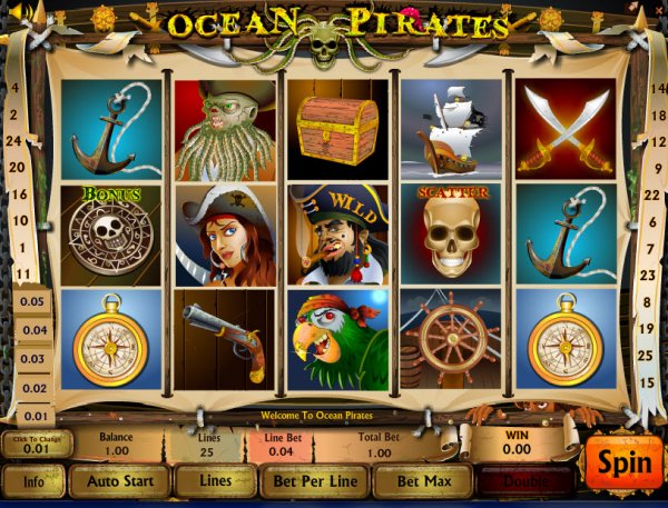 Ocean Pirates Slots Game Reels