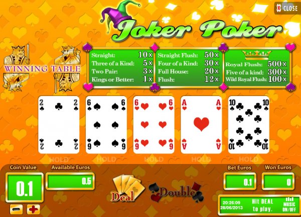 joker poker free online