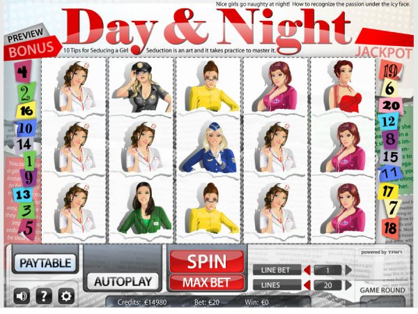 Day and Night Slot Game Reels