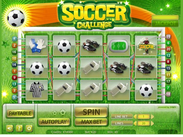 Soccer Challenge Slot Game Reels