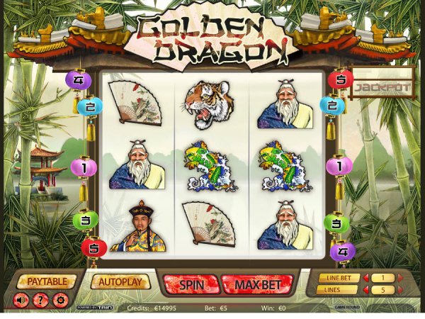 Golden Dragon Slot Game Reels