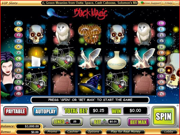 Screenshot of Black Magic Slots by Vegas Technology