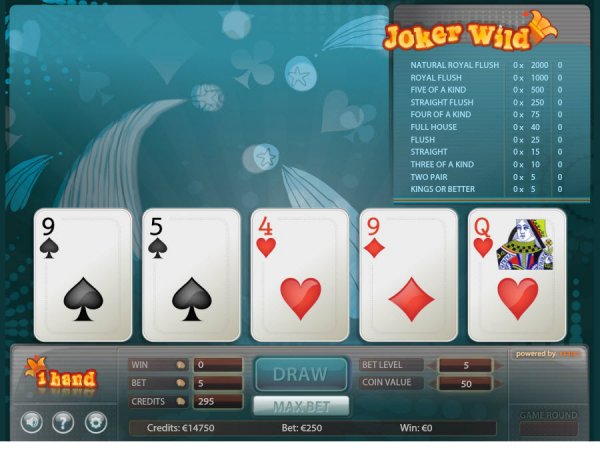 Joker Wild Video Poker Game