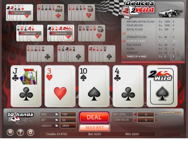 Deuces Wild Video Poker 10 Hands