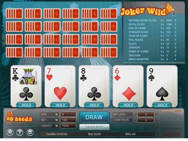 Joker Wild Video Poker 25 Hands