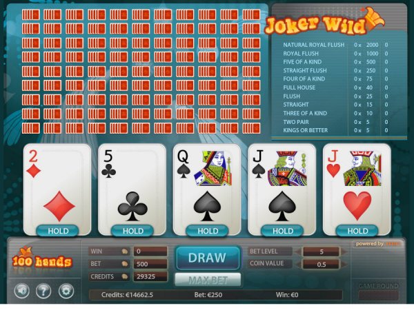 Joker Wild Video Poker 100 Hands