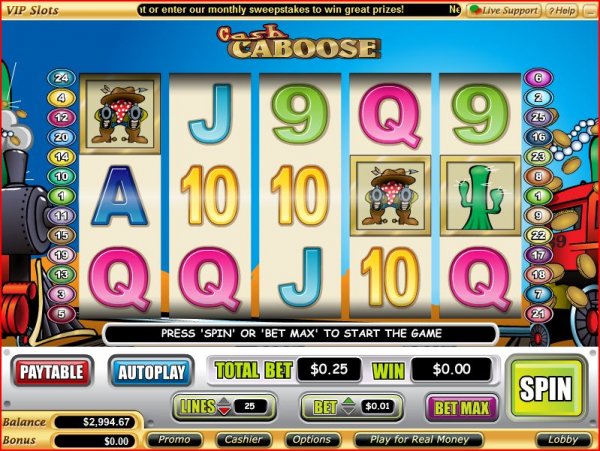 Screenshot of Cash Caboose Slots from Vegas Technology