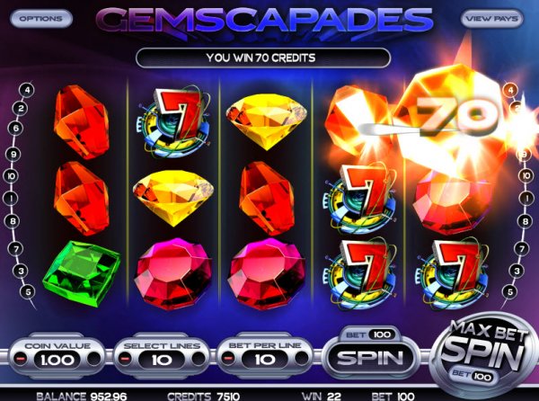 Gemscapades  Slot game Reels