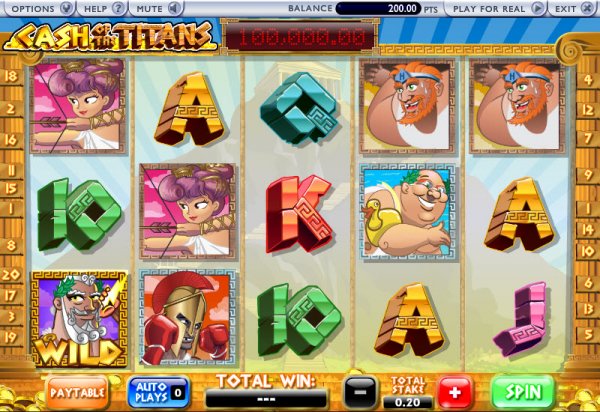 Cash of the Titans Slot Game Reels