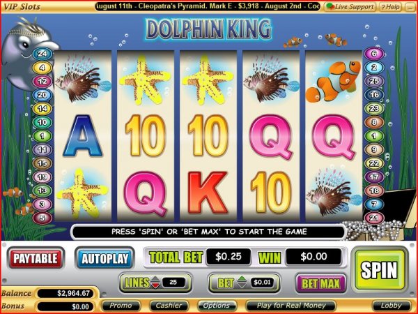 Screenshot of Dolphin King Slots by Vegas Technology