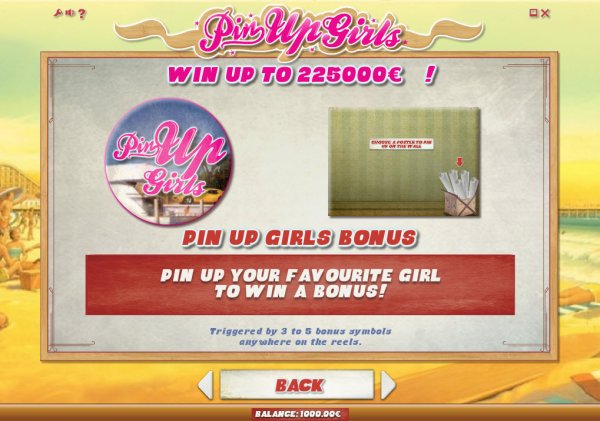 Pin Up Girls Slot Features