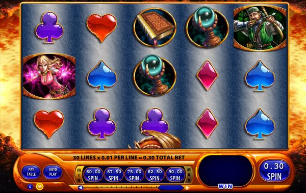 Dragon's Inferno Slot game Reels