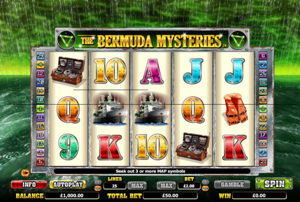 The Bermuda Mysteries Slot Game Reels