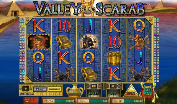  Valley of the Scarab Slot Game Reels
