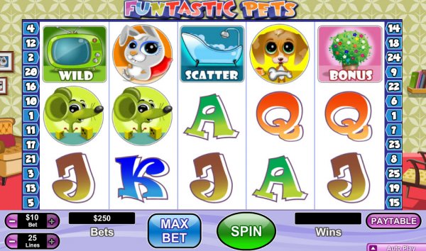 Funtastic Pets Slot game Reels