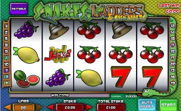 Snakes, Ladders & Cash Adders Slot Game Reels