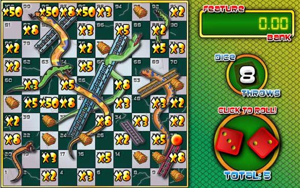 Snakes, Ladders & Cash Adders Slot Bonus Game