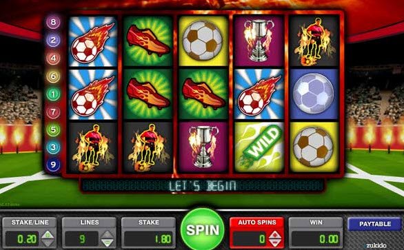 Fireball Football Slot game Reels