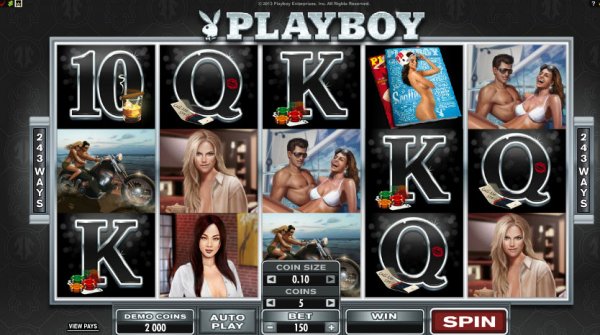 Playboy Slot Game Reels