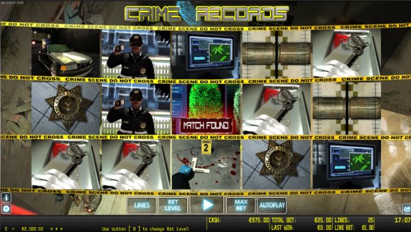 Crime Records Slot Game Reels