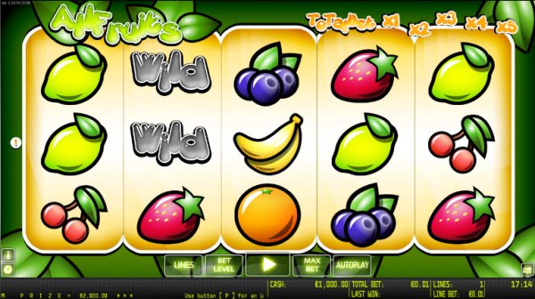 All Fruits Slot game Reels