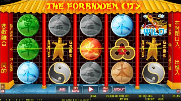 The Forbidden City Slot Game Reels