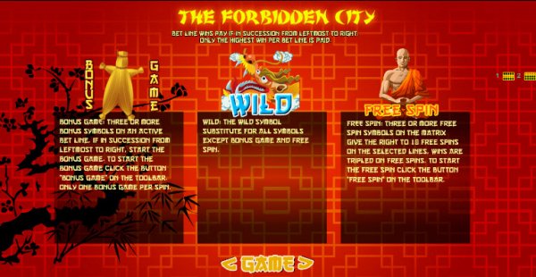 The Forbidden City Slot Features
