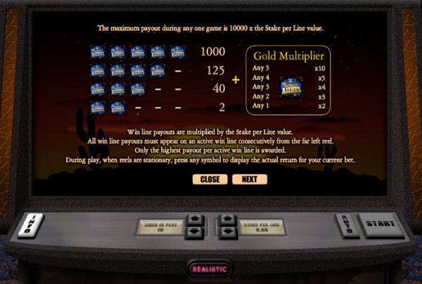 Randall's Riches Slot Pays