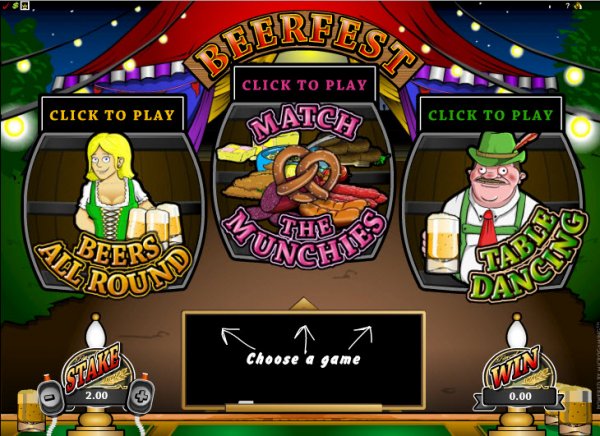 Beer Fest Instant Win Choose A Game