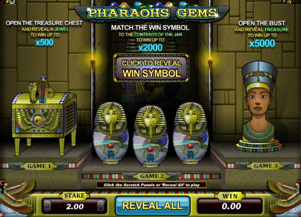 Pharaoh's Gems Game