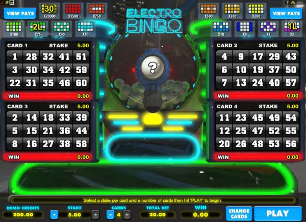 Electro Bingo Game