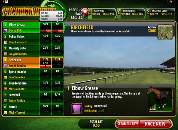 Premier Racing Card