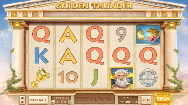 Golden Thunder Slot game Reels