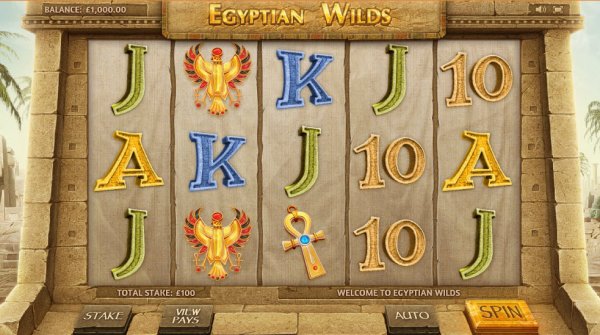 Egyptian Wilds Slot Game Reels