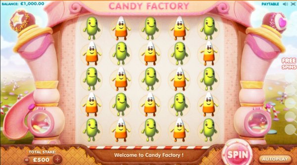 Candy Factory Game Screen