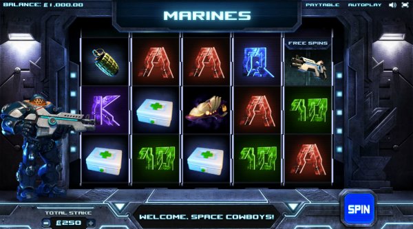 Marines Slot Game Reels