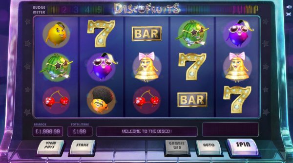 Disco Fruits Slot Game Reels
