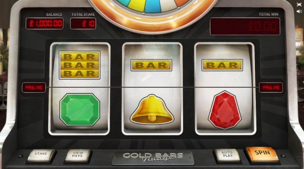 Gold Bars Nudge Slot game Reels