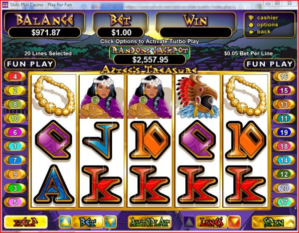 Screenshot of Aztec's Treasure Slots by RealTime Gaming
