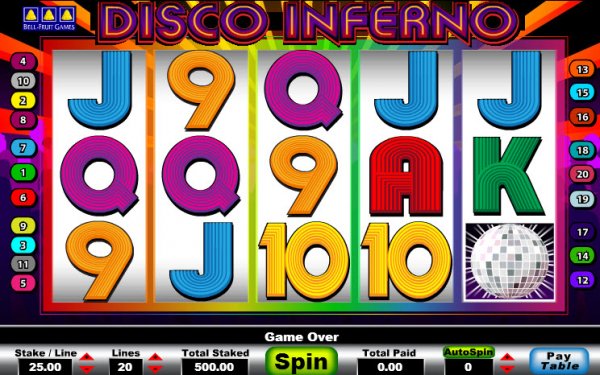  Disco Inferno Slot Game Reels