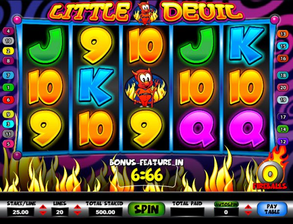 Little Devil Slot game Reels