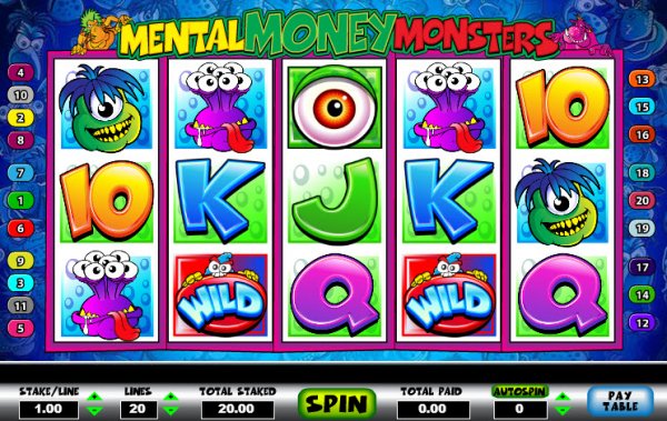 Mental Money Monsters Slot Game Reels