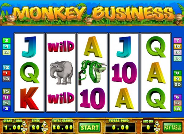 Monkey Business Slot Game Reels