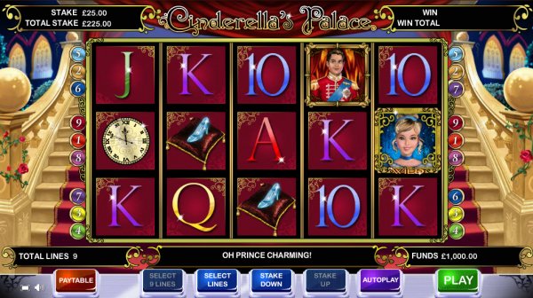 Cinderella's Palace Slot Game Reels