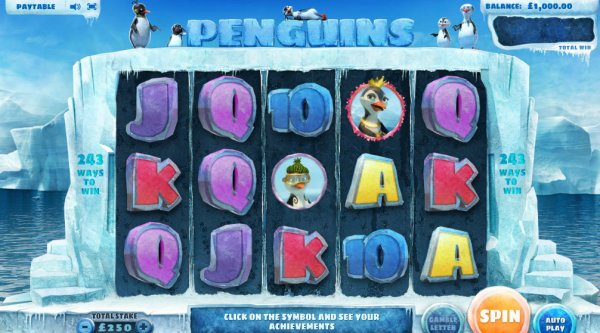 Penguins Slot Game Reels