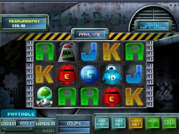 Robot Revolt Slot Game Reels