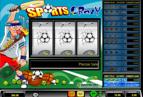 Sports Crazy Slot Game