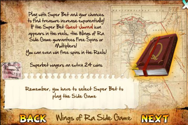 The Quest Slot Wings of Ra Feature