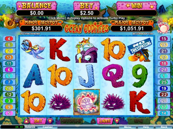 Ocean Oddities Slot Game Reels